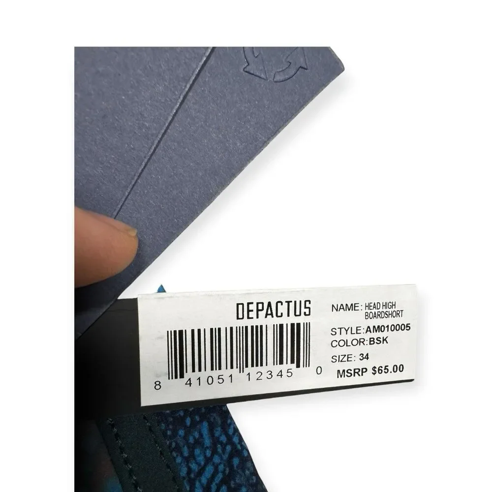 Depactus Head High Board Shorts Blue BSK Surf Beach *Choose your Size* BNWT‎